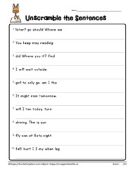 scrambled sentences