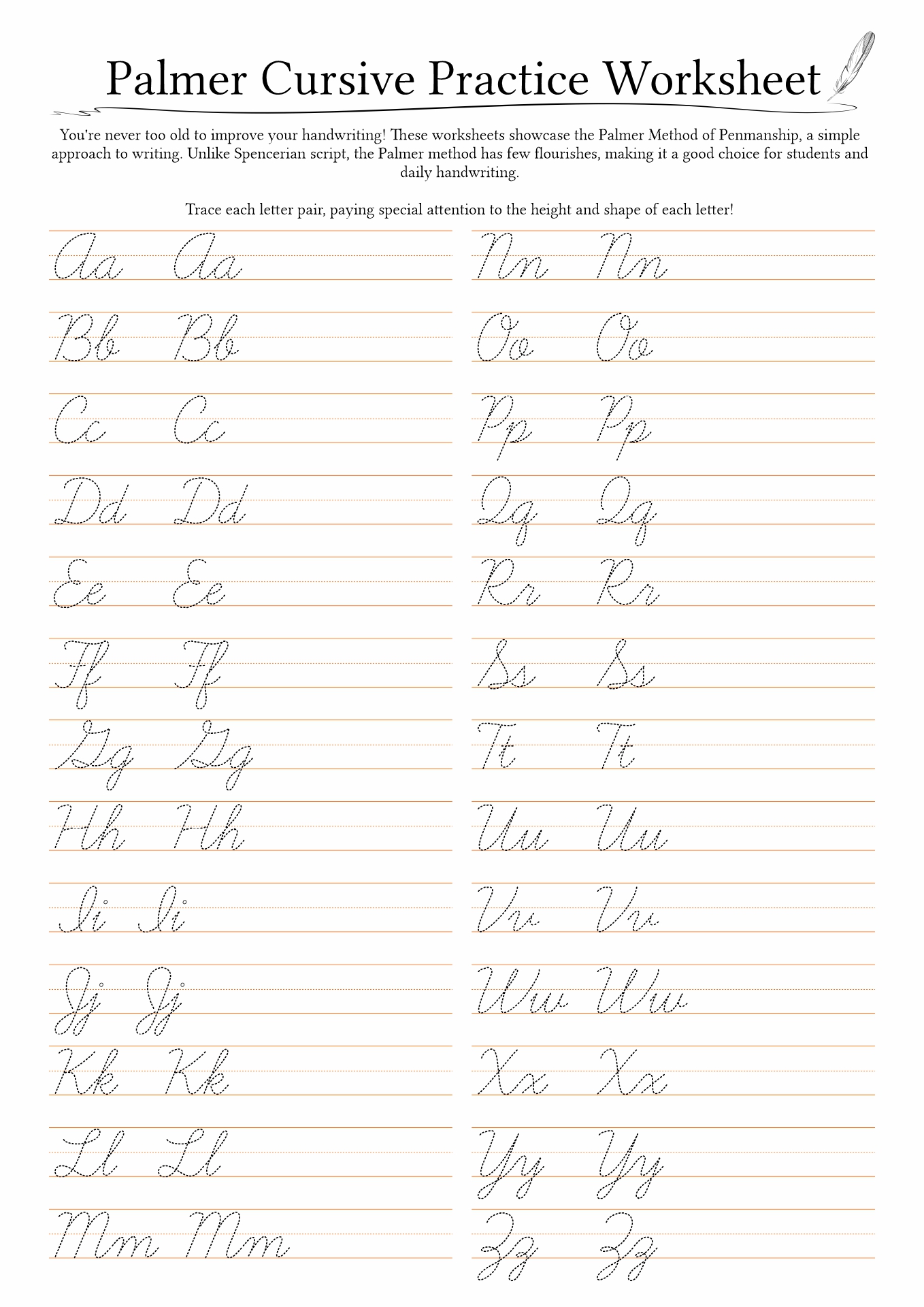 17 Palmer Cursive Worksheets - Free PDF at worksheeto.com
