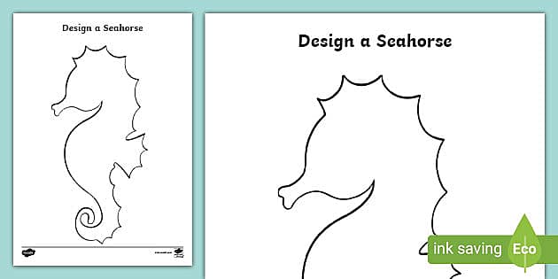 Seahorse Colouring Pictures | Under the Sea Resource