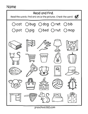 search and find worksheet