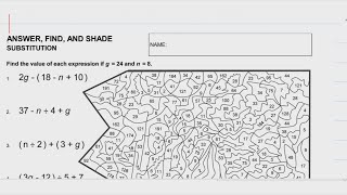 search and shade math worksheet answers