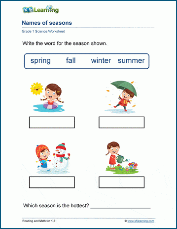 season of the year worksheet