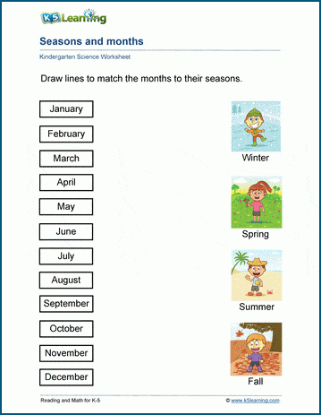 season of the year worksheet