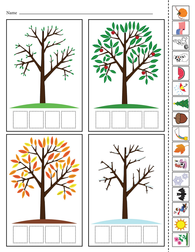 season worksheet for preschool