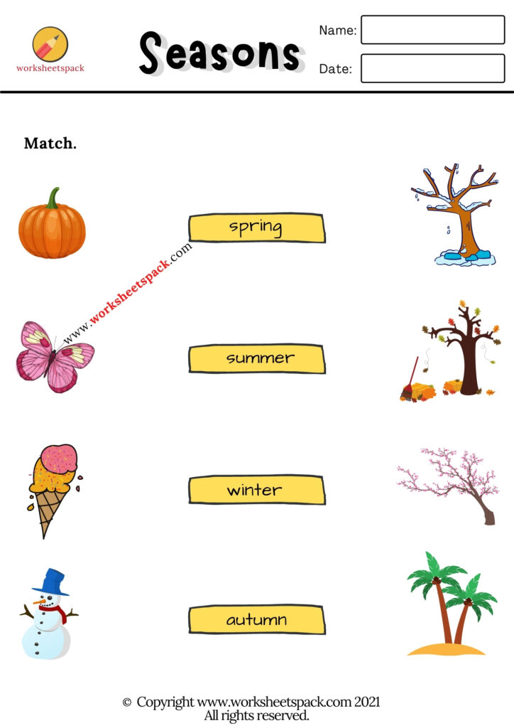 season worksheet for