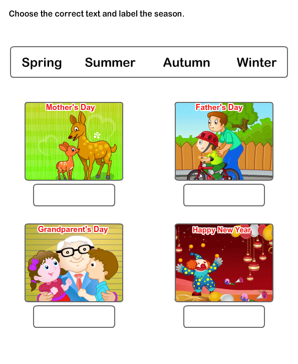season worksheet for