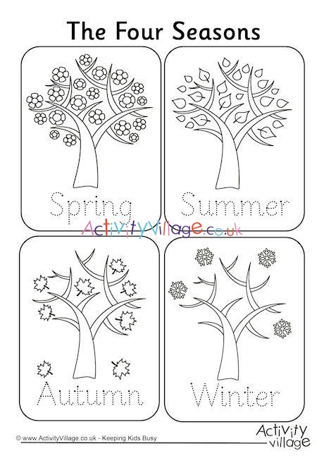 Four Seasons Handwriting Worksheet