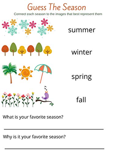 Four Seasons Worksheet (English Edition) eBook : Oakley, Robyn ...