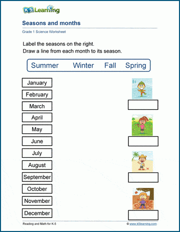 seasonal worksheet for first grade