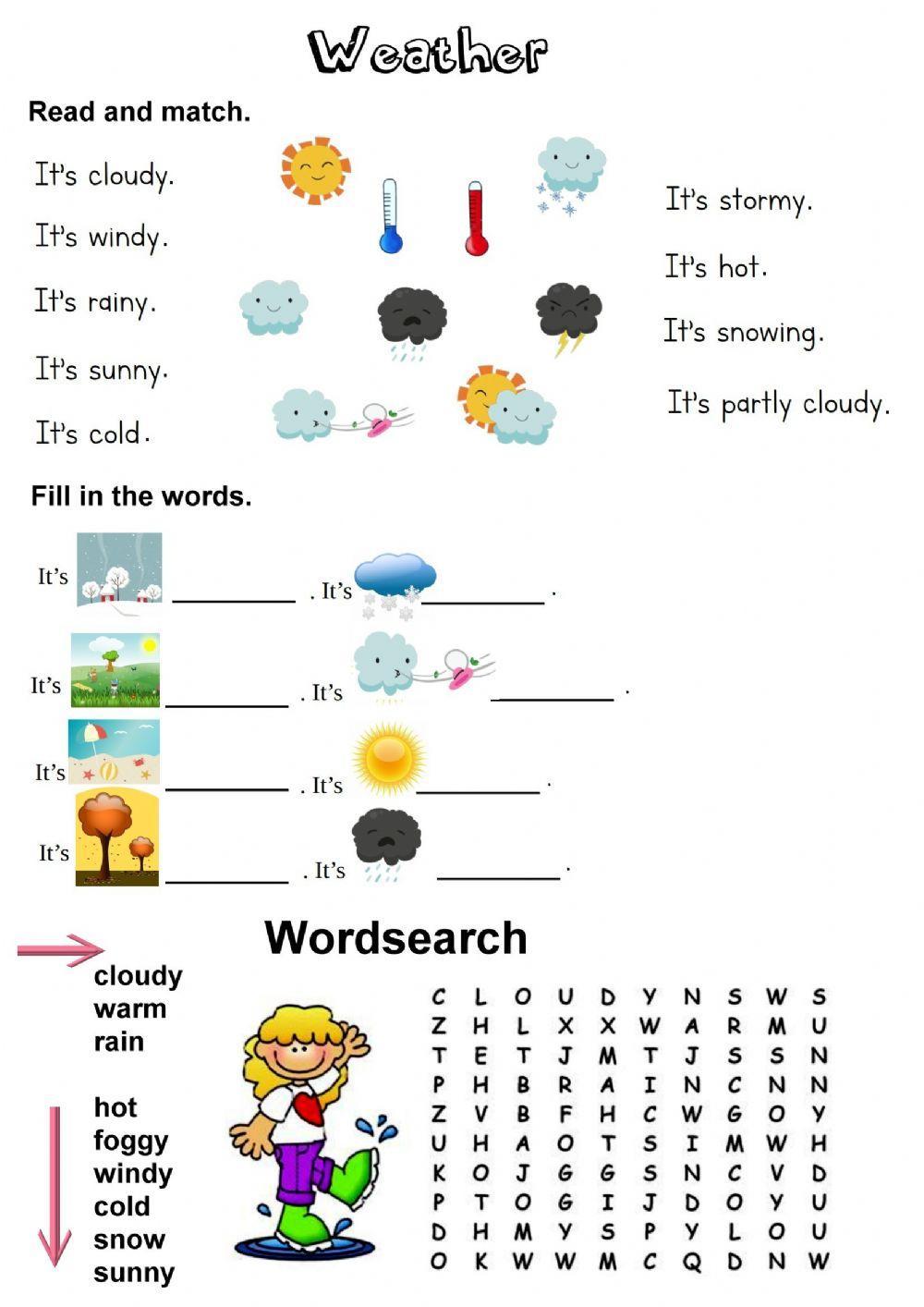 Seasons and weather online exercise for 2  