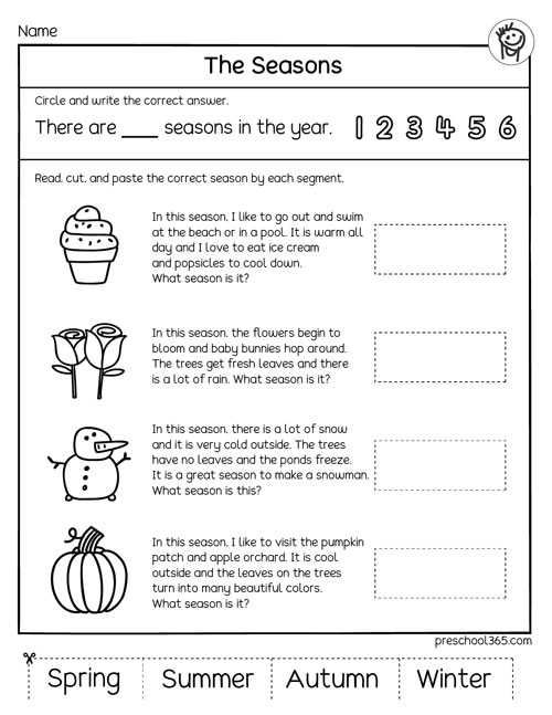 seasons of the year worksheet