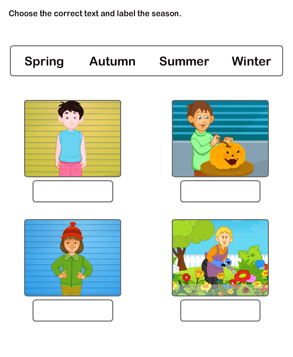 seasons worksheet for 2nd graders