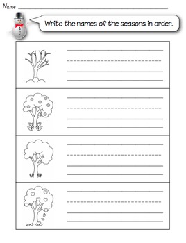 Four seasons worksheets | TPT