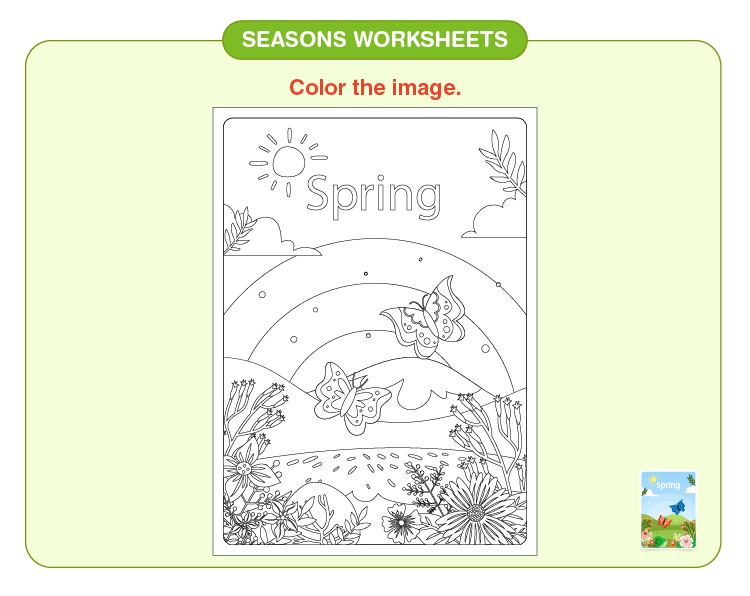 seasons worksheet for kindergarten