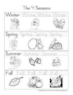 seasons worksheet for preschoolers
