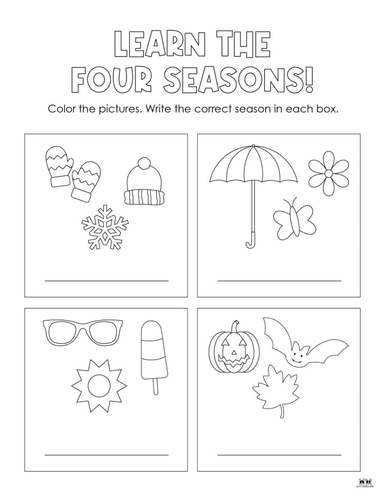 Four Seasons Worksheets &  Printables - 51 Pages | Printabulls