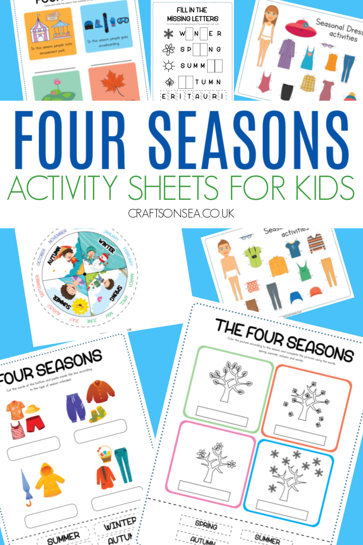 Four Seasons Activity Sheets (FREE Printable PDF) - Crafts on Sea