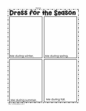 seasons worksheet the boy dress