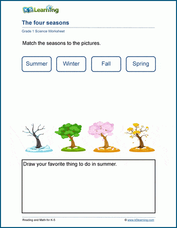 4 Seasons Worksheet | Worsheets library