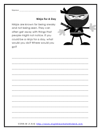 2nd Grade Writing Prompt Worksheets