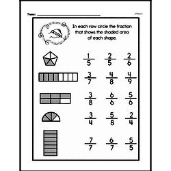 second grade fractions worksheet