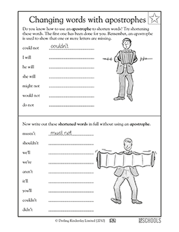 Contractions | 2nd grade Writing Worksheet | GreatSchools