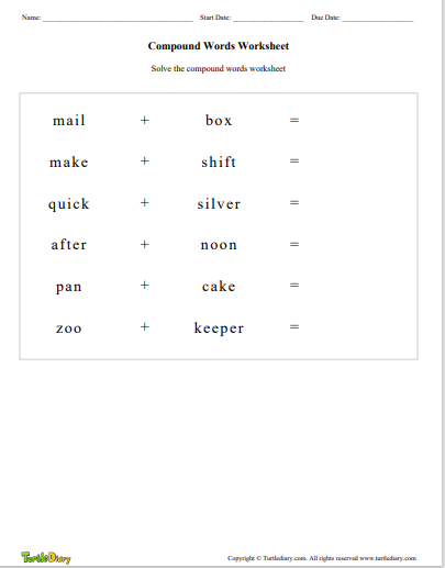 2nd Grade Language Arts Worksheets | Turtle Diary