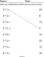 Second Grade Multiplication Math Worksheets - Twisty Noodle