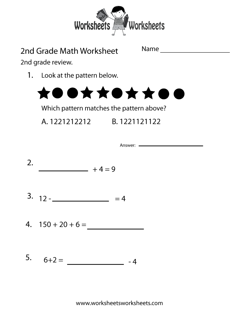 2nd Grade Math Review Worksheet | Worksheets Worksheets