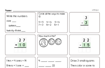 Second Grade Assessment Worksheets | edHelper.com