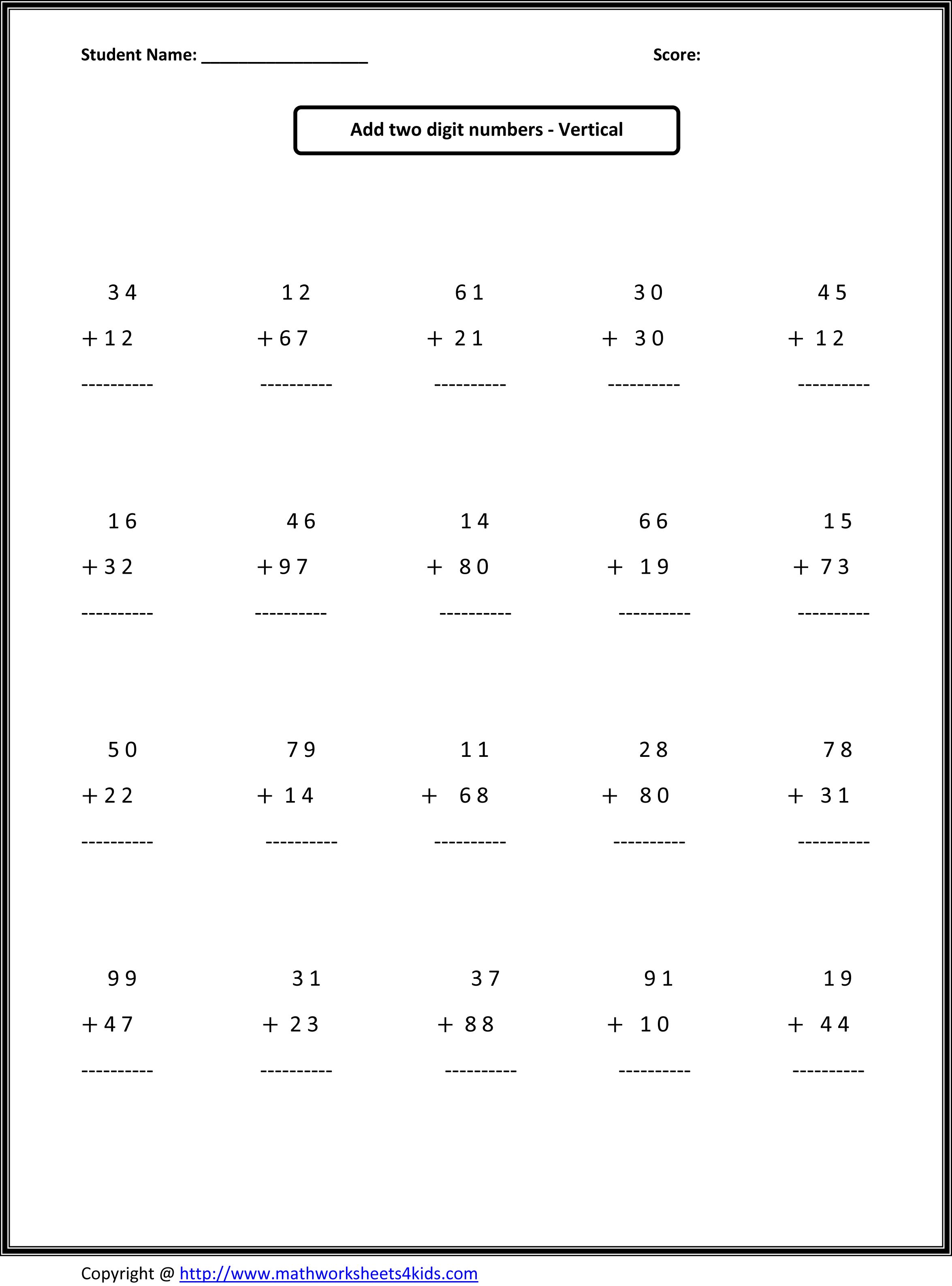 math worksheets | Second Grade Math Worksheets | 2nd grade math ...