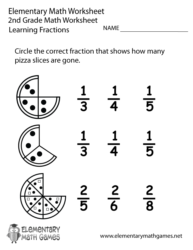 second grade math worksheet printable