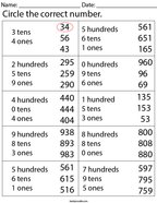 second grade place value worksheet