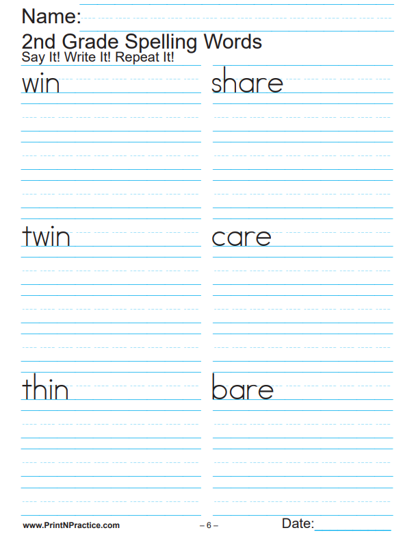 Second Grade Worksheets ⭐ Math, Reading, Phonics, Spelling