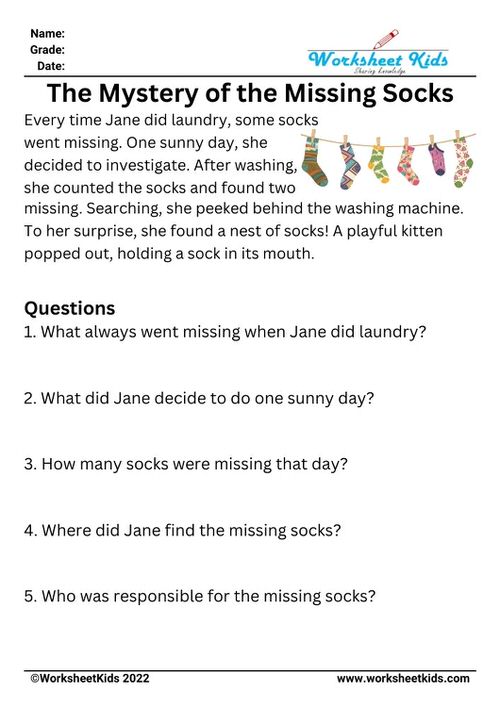 2nd Grade Reading Comprehension: Free Printable Worksheets
