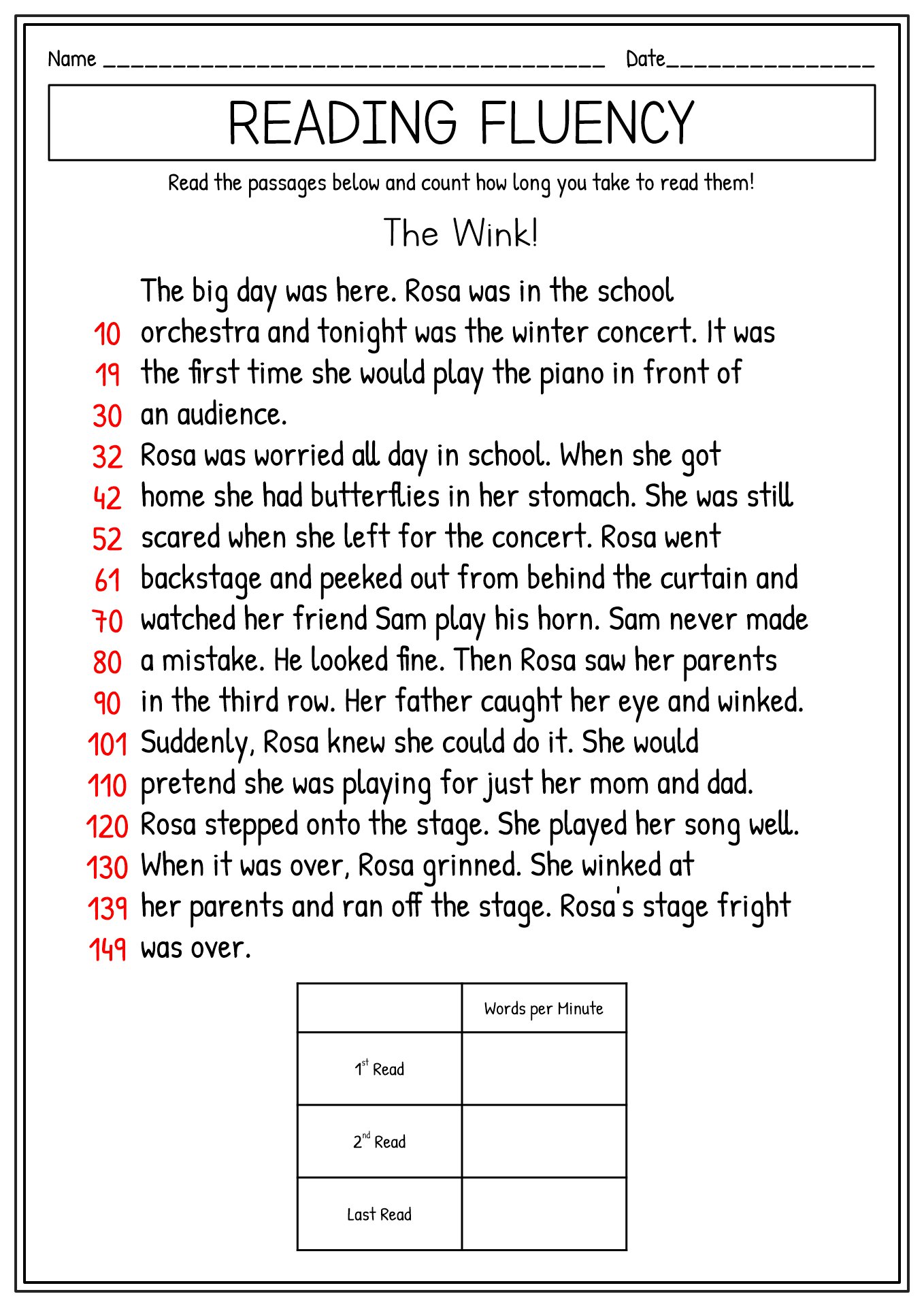 second grade reading