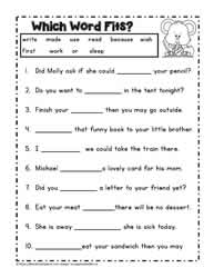 Sight Word Activities Grade 2 Worksheets