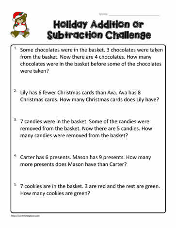 second grade word problem worksheet