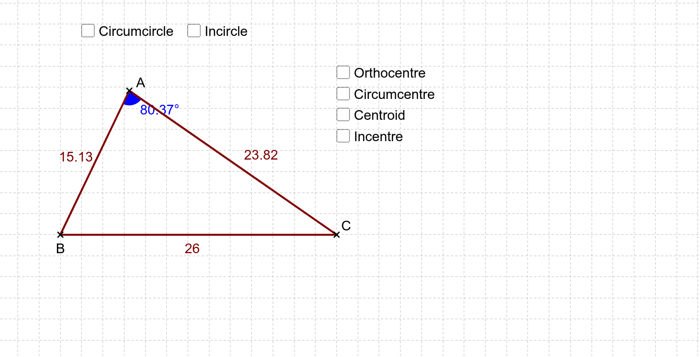 Secondary Mathematics - 4 Centres in a Triangle - GeoGebra