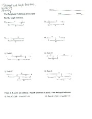segment addition worksheet - SQC Jmewt MA Anal/L Ersackirs :3 U ...