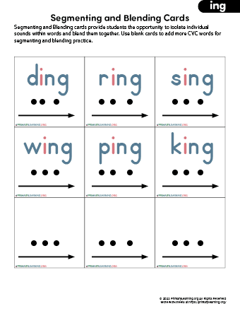 The ING Family Words - Segmentation Cards  