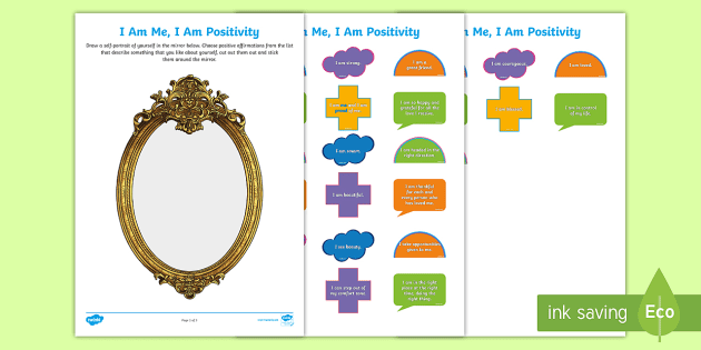 DBT Positive Affirmations Worksheet