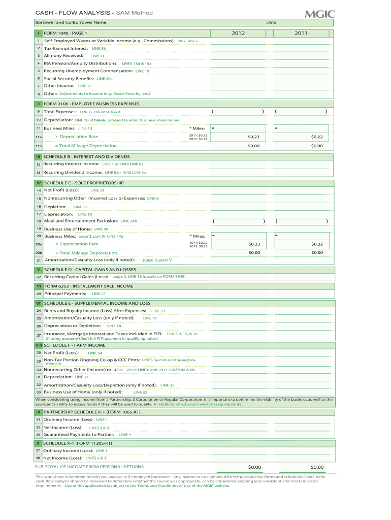 Mgic income worksheet: Fill out &  sign online | DocHub