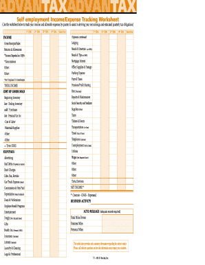 self employment tax and deduction worksheet