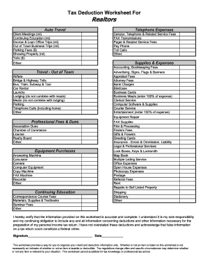 self employment tax and deduction worksheet