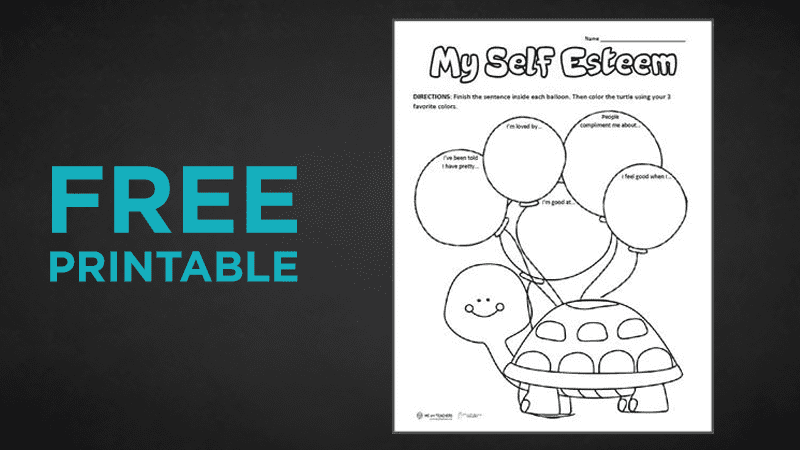 Free Printable: My Positive Self-Esteem - WeAreTeachers