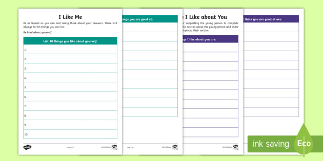 Self Esteem Worksheets for Kids (teacher made) - Twinkl