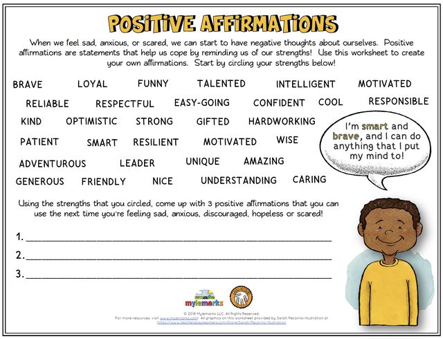 Self-Esteem Worksheets