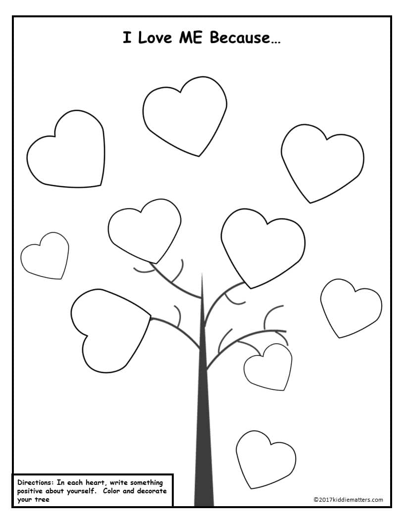 self esteem worksheet activites