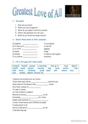 10 Self esteem English ESL worksheets pdf &  doc